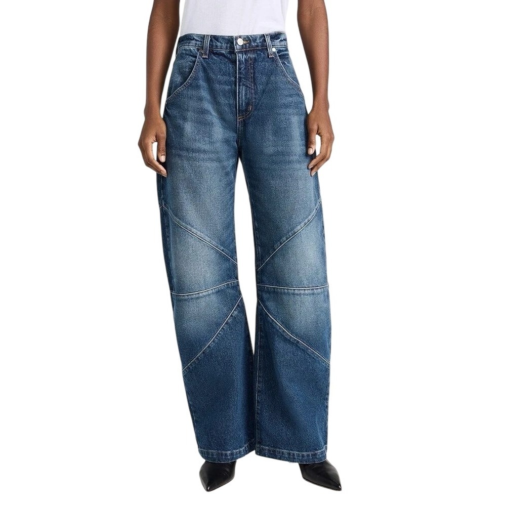 EB DENIM Frederic Jean Blue Dream Womens 24 Wide Barrel Leg Drawstring Cuff